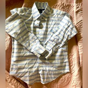 Boys Brooks Brothers plaid button down, size S. New without tags, never worn.